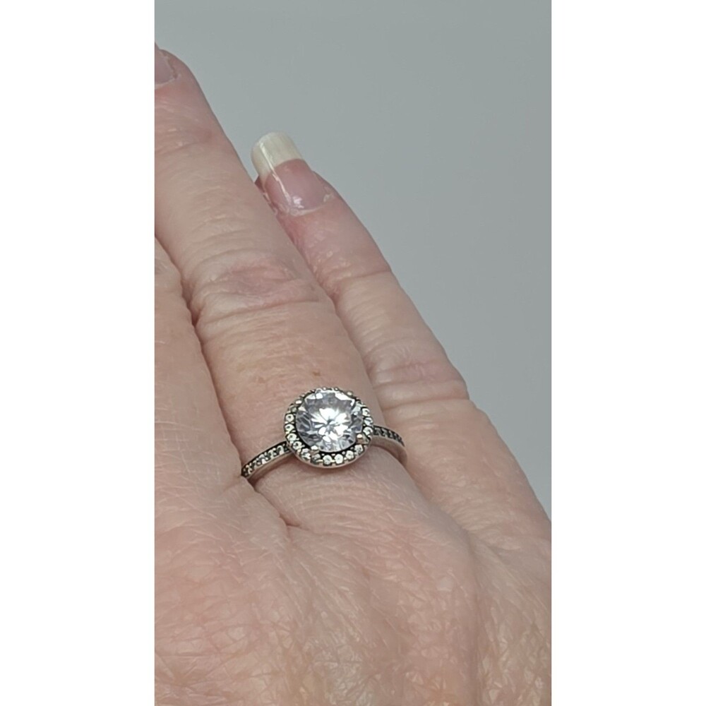 Pandora Classic Elegance Size 6.5 Clear CZ and Sterling Ring 196250CZ-54 Sparkle